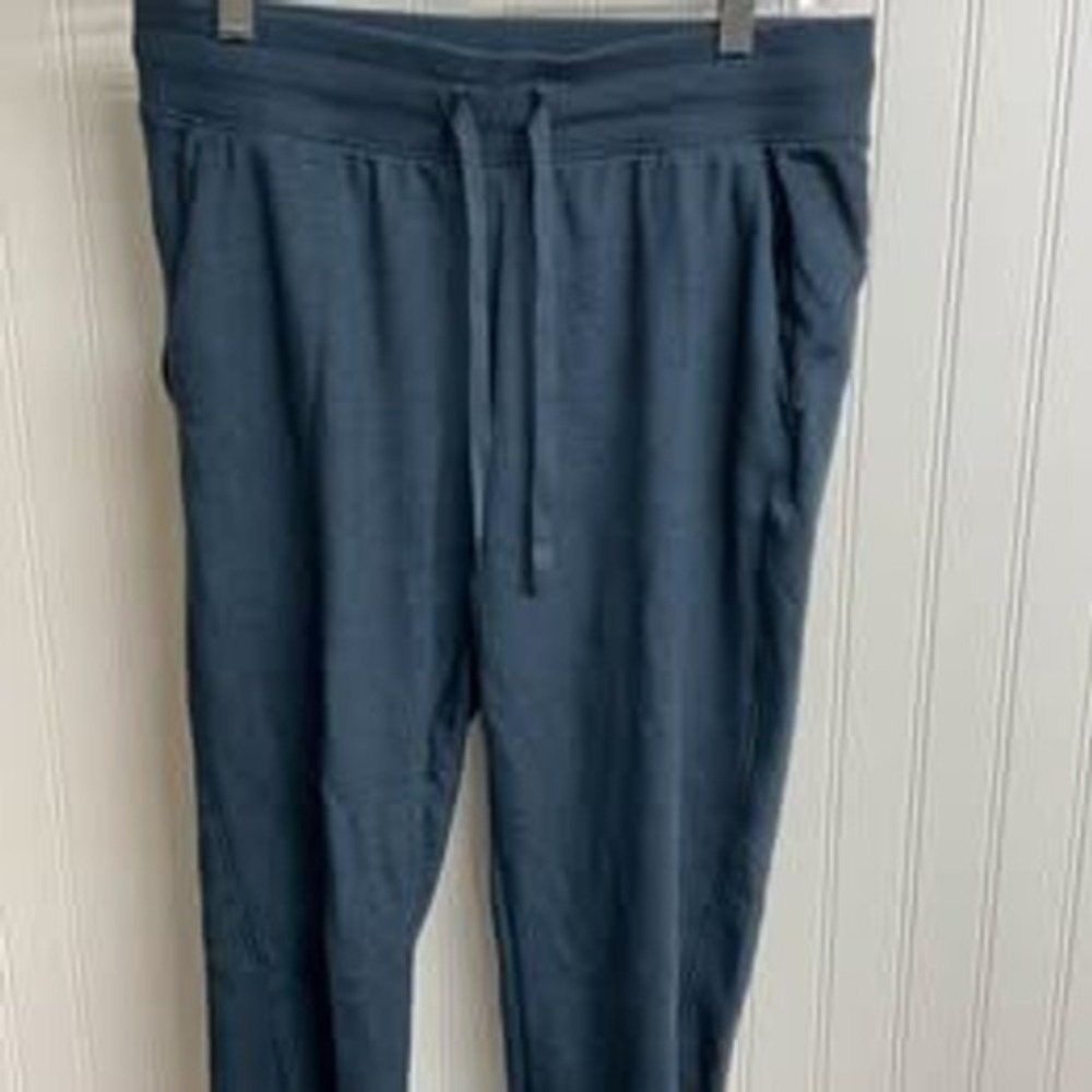 Athletic Works Womens Blue Heathered Fleece Joggers Sweatpants Small 4-6
